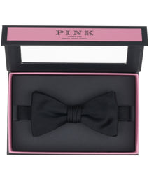 Black Plain Woven Pre-tied Bowtie