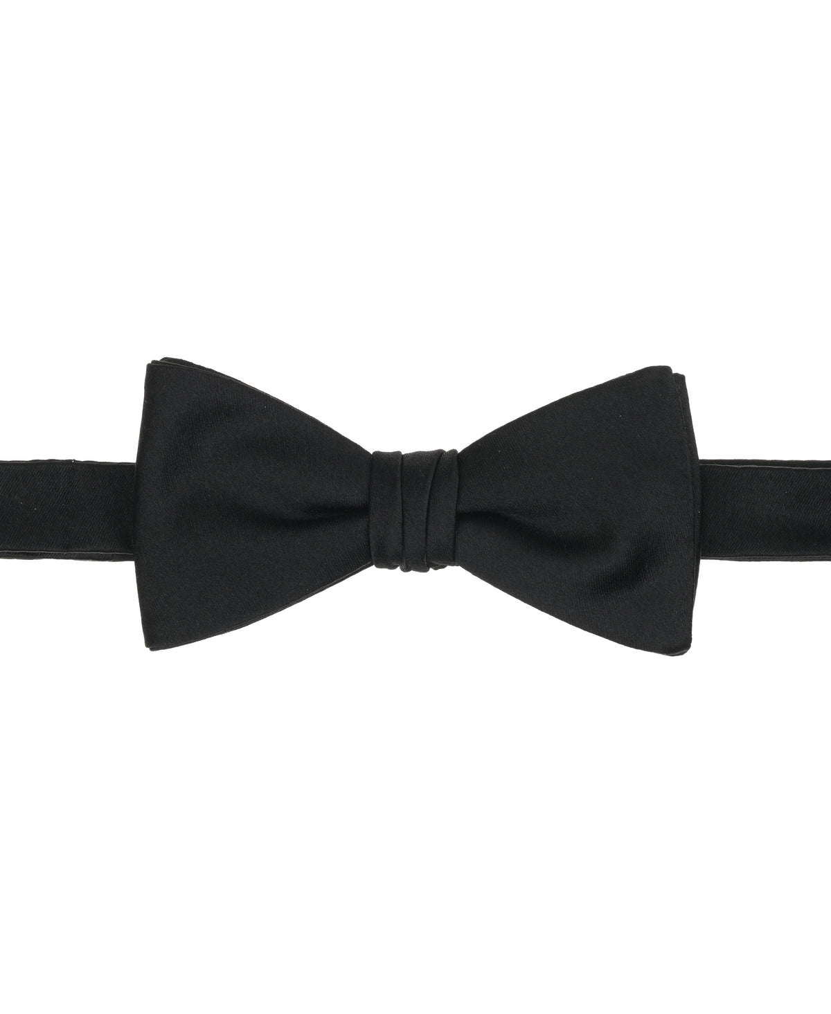 Black Plain Woven Pre-tied Bowtie