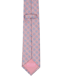 Pink Medallion Woven Silk Tie