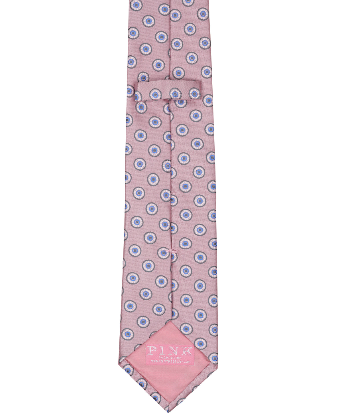 Pink Medallion Woven Silk Tie