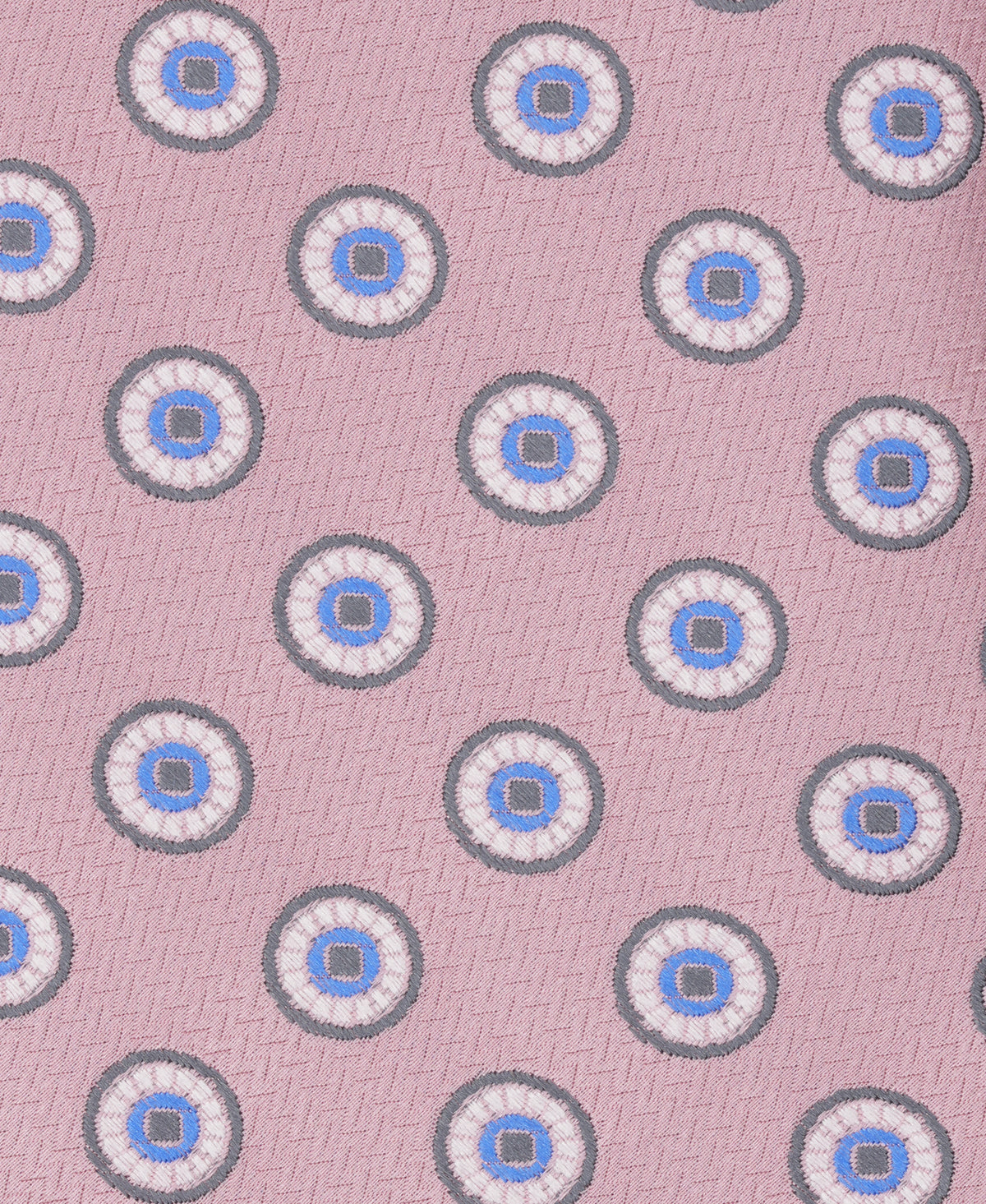 Pink Medallion Woven Silk Tie