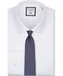 Navy Textured Dot Woven Silk Tie