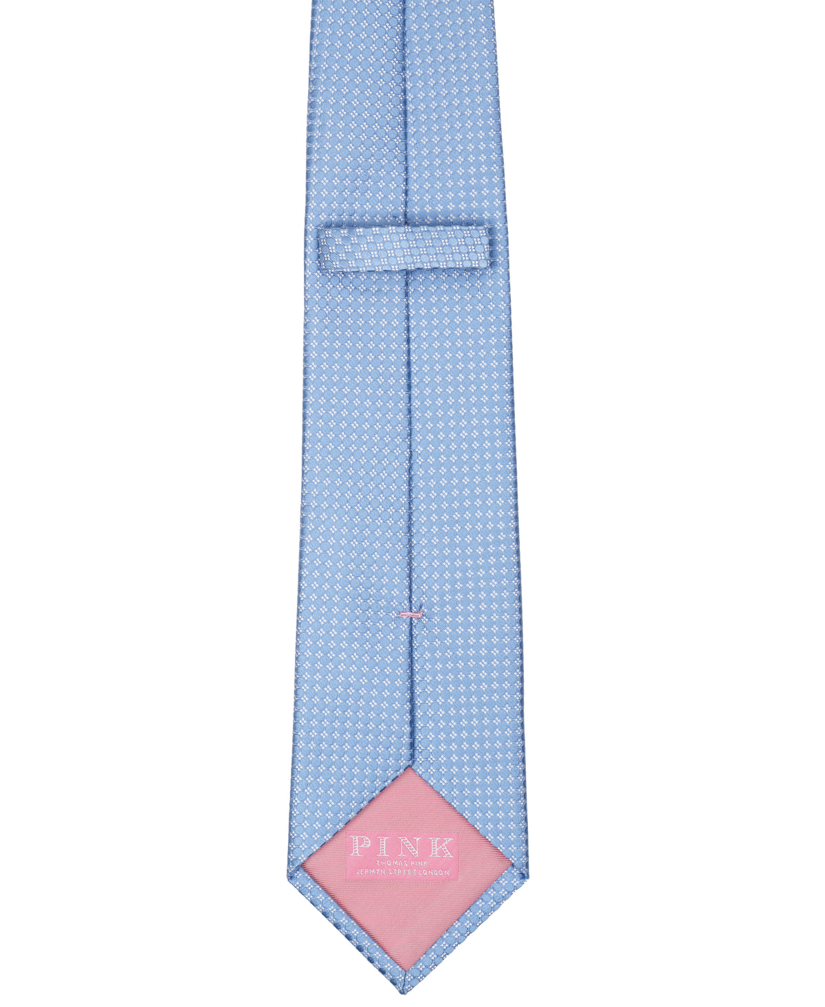 Light Blue Textured Dot Woven Silk Tie
