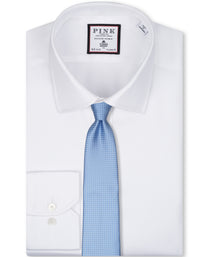 Light Blue Textured Dot Woven Silk Tie