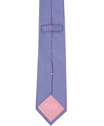 Purple Geometric Print Silk Tie