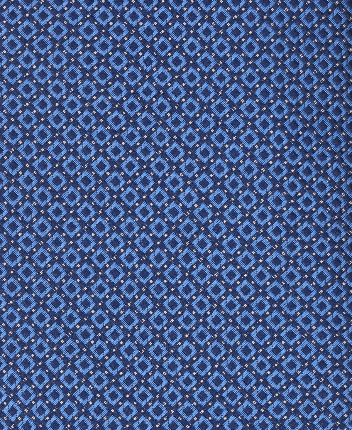 Navy Geometric Woven Silk Tie