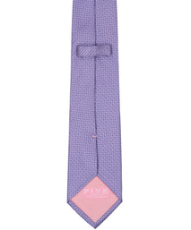 Purple Geometric Woven Silk Tie