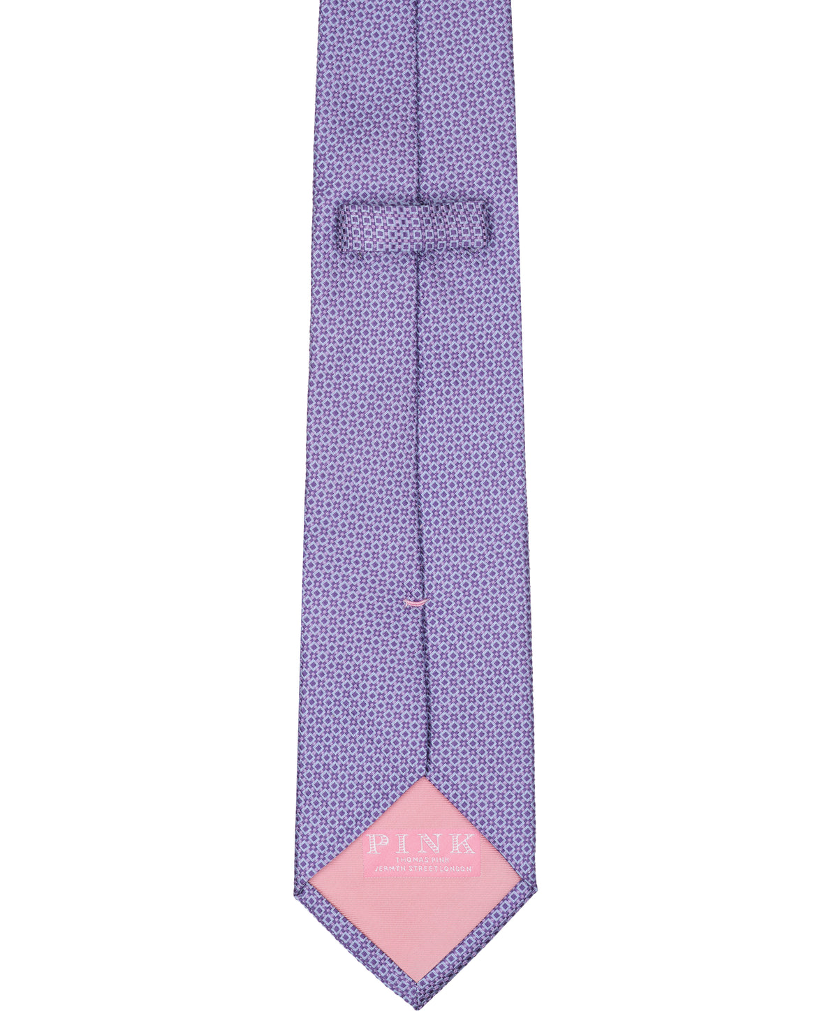 Purple Geometric Woven Silk Tie