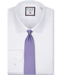 Purple Geometric Woven Silk Tie