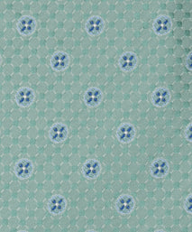 Mint Medallion Print Woven Silk Tie