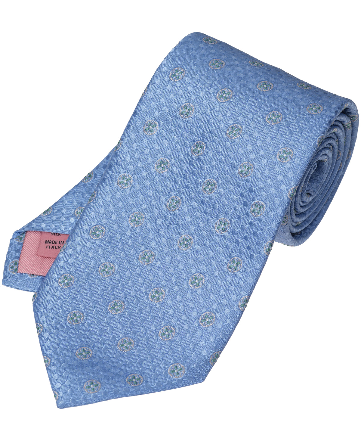 Blue Medallion Woven Silk Tie