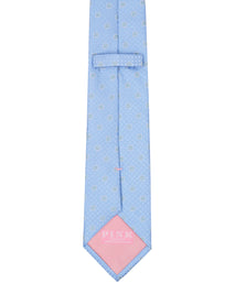 Blue Medallion Woven Silk Tie