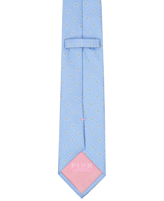 Blue Medallion Woven Silk Tie