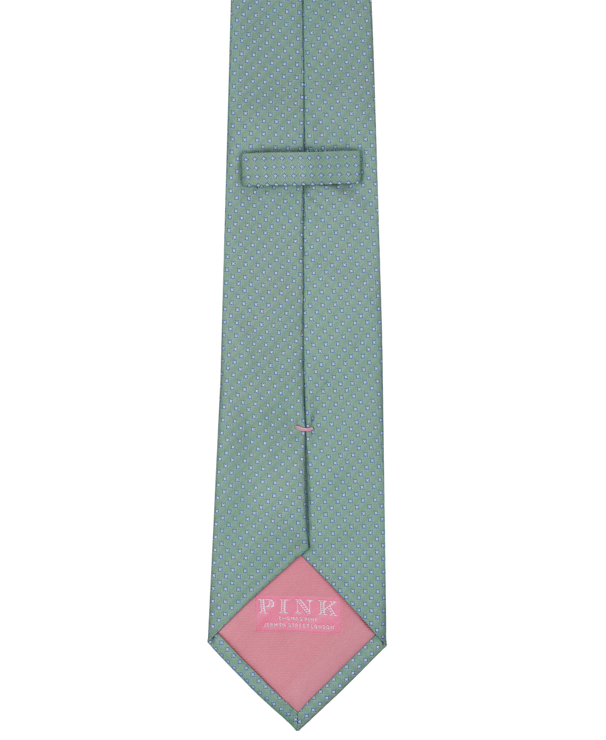 Green Mini Geometric Woven Silk Tie