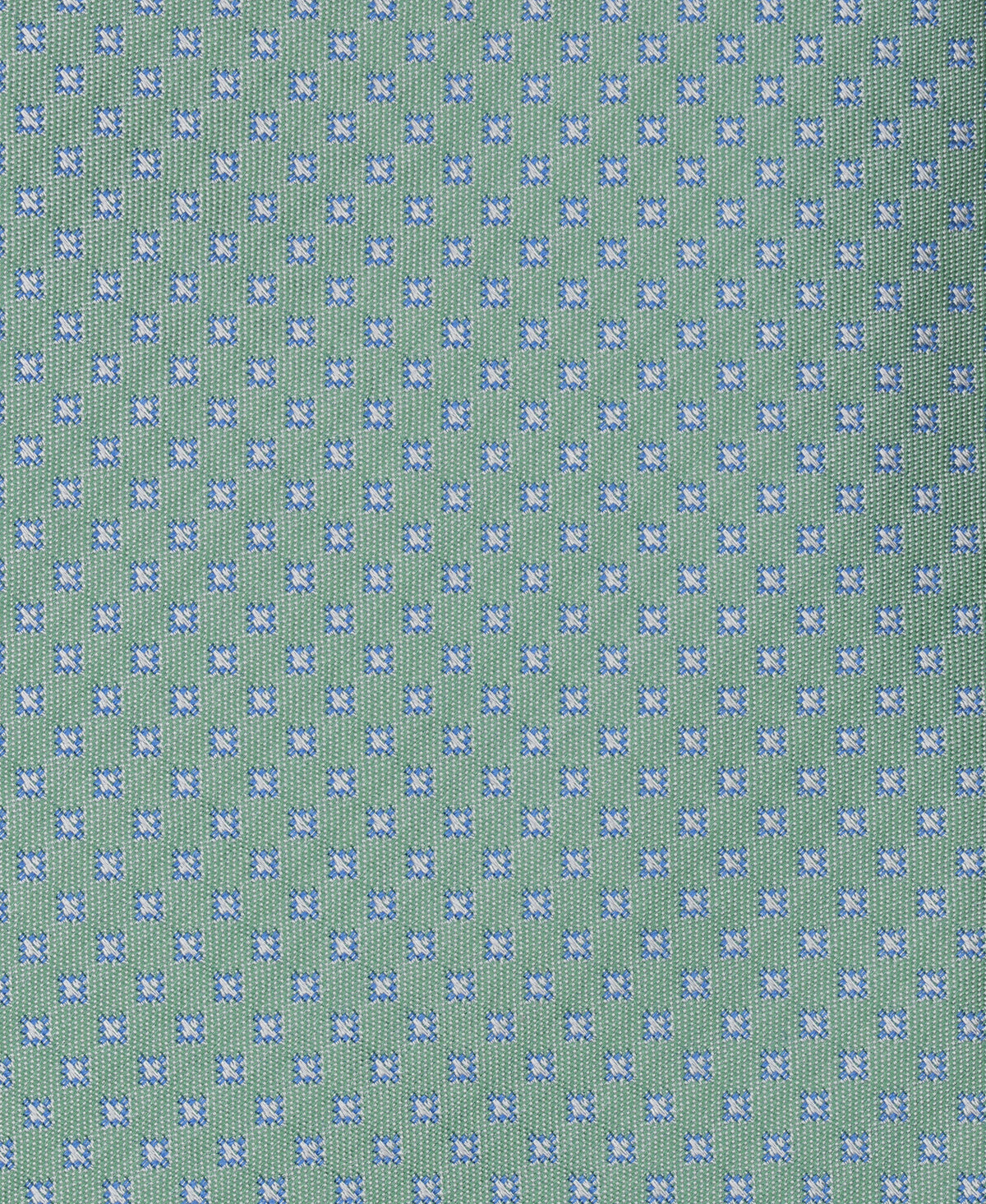 Green Mini Geometric Woven Silk Tie