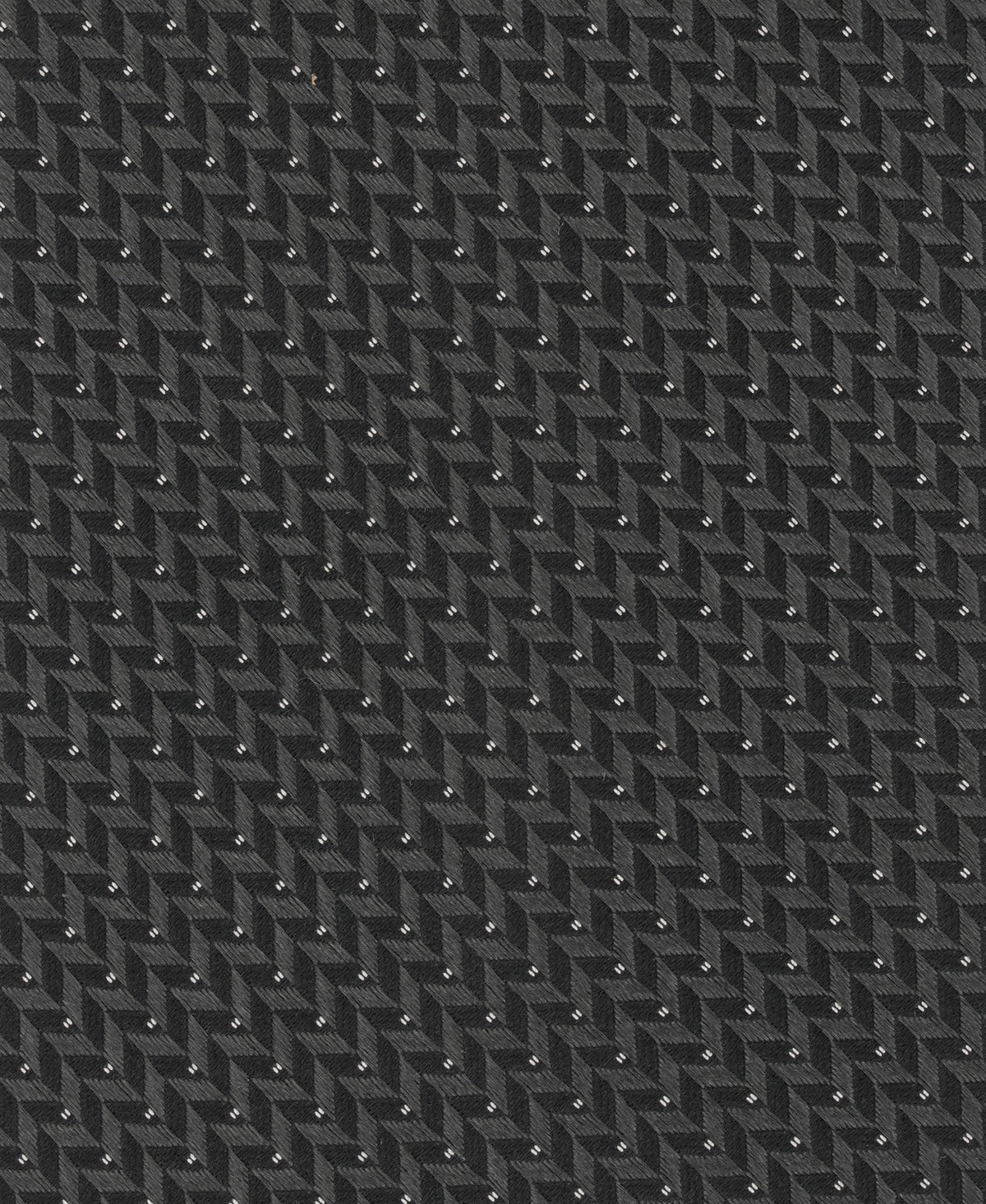Black Herringbone Woven Silk Tie