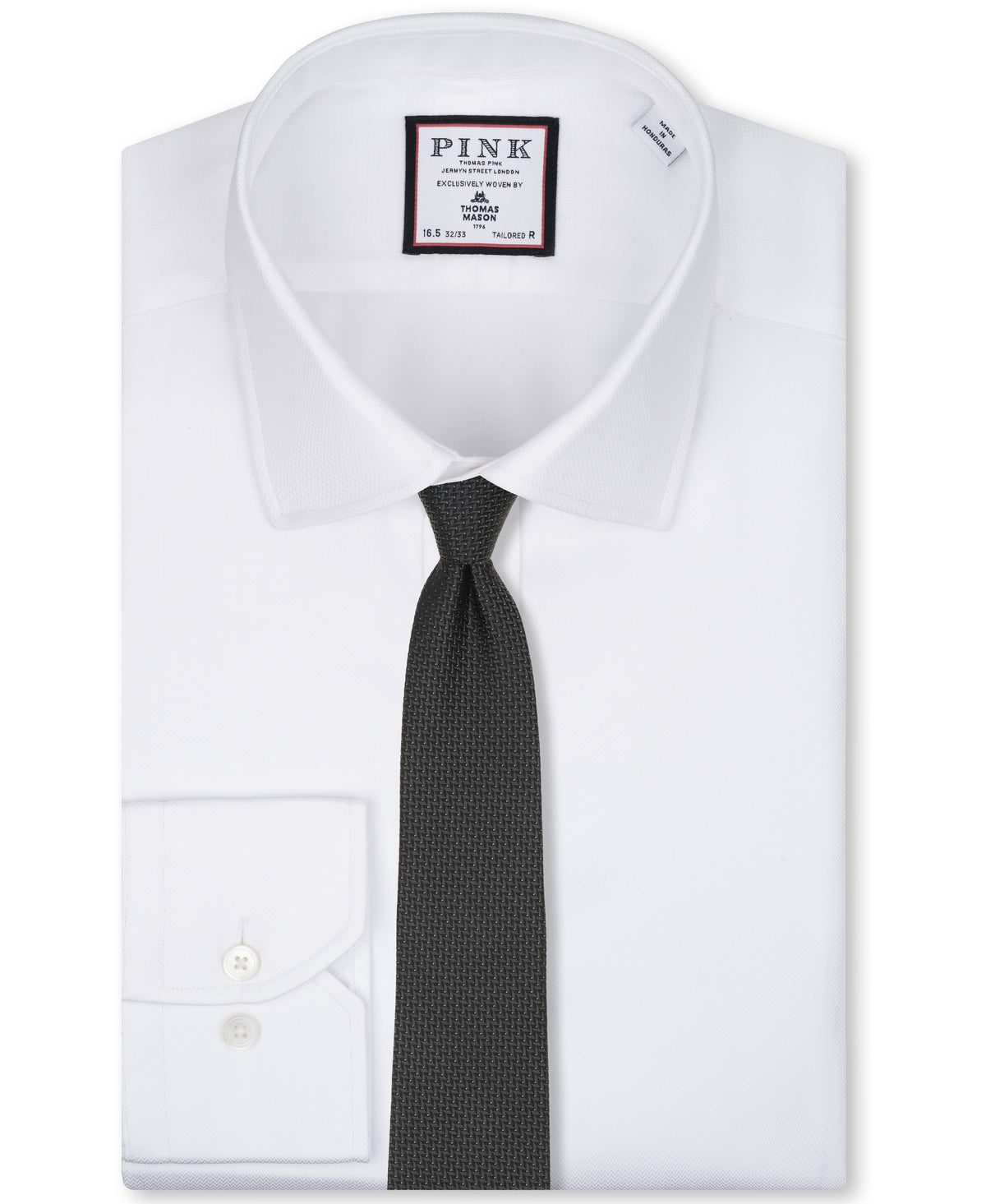Black Solid Woven Silk Tie