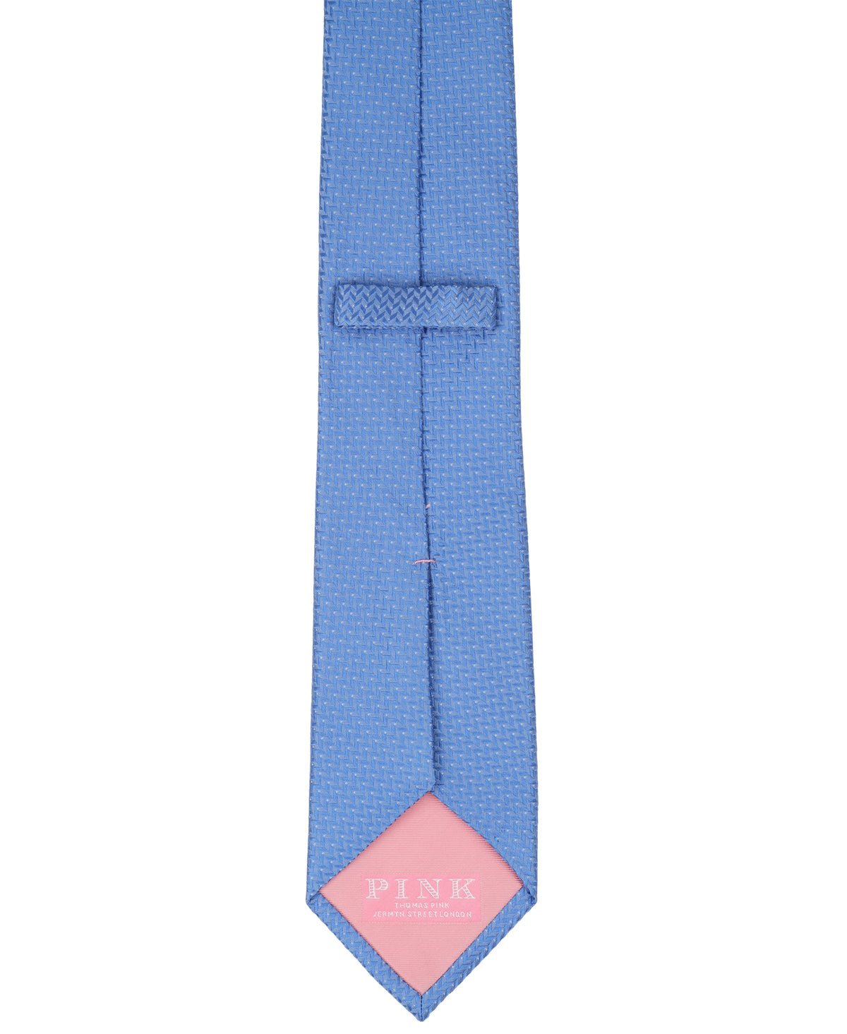 Blue Herringbone Woven Silk Tie