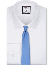 Blue Herringbone Woven Silk Tie