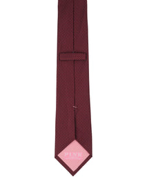 Burgundy Herringbone Woven Silk Tie