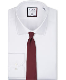 Burgundy Herringbone Woven Silk Tie