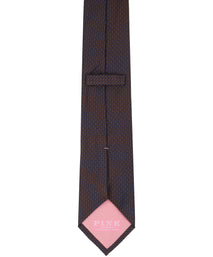 Chocolate Herringbone Woven Silk Tie