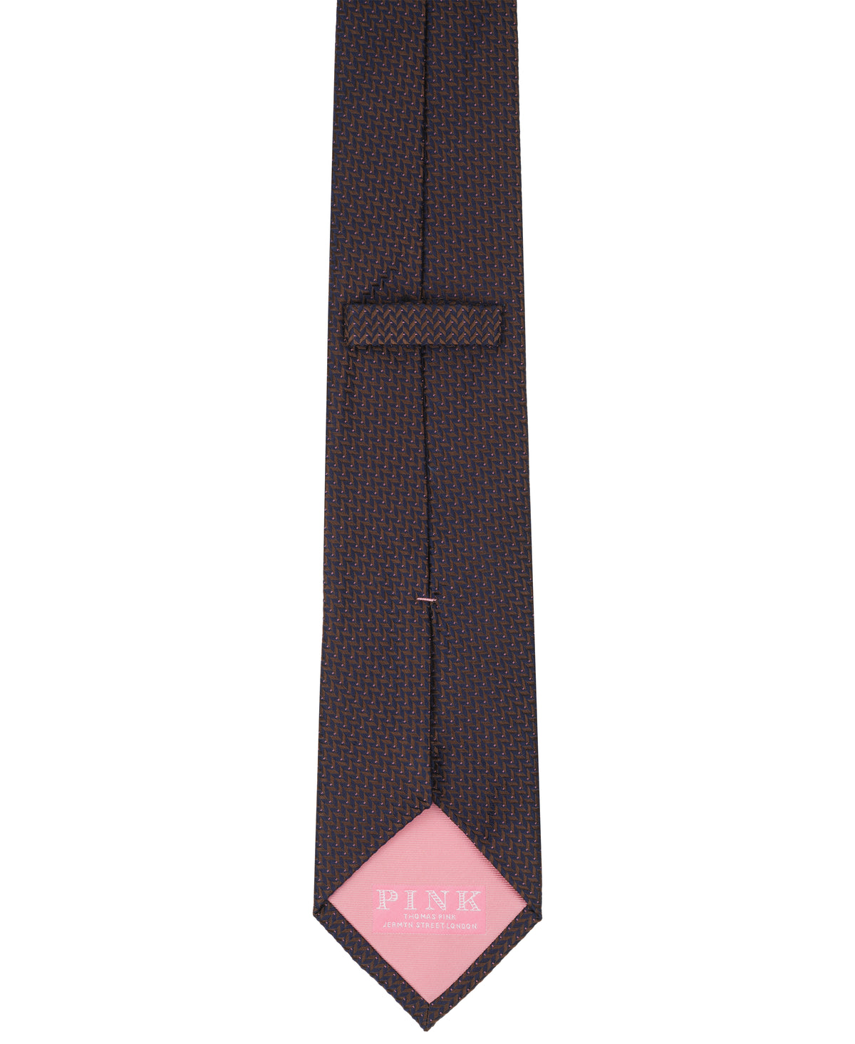 Chocolate Herringbone Woven Silk Tie