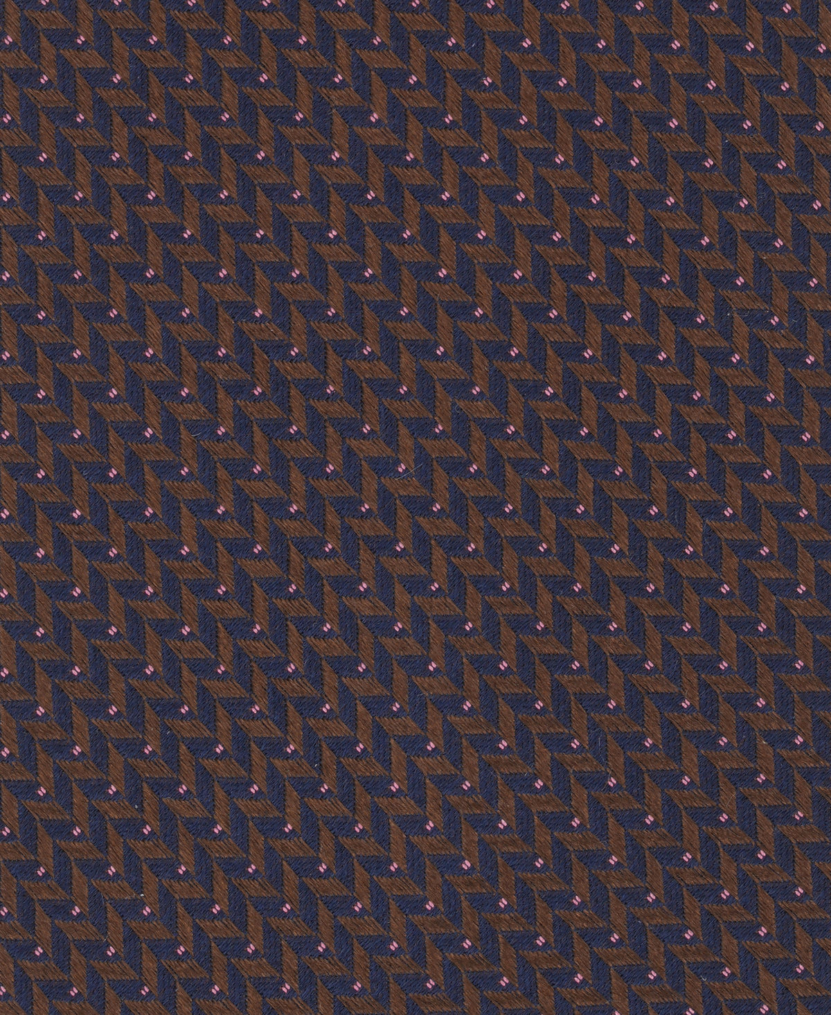 Chocolate Herringbone Woven Silk Tie