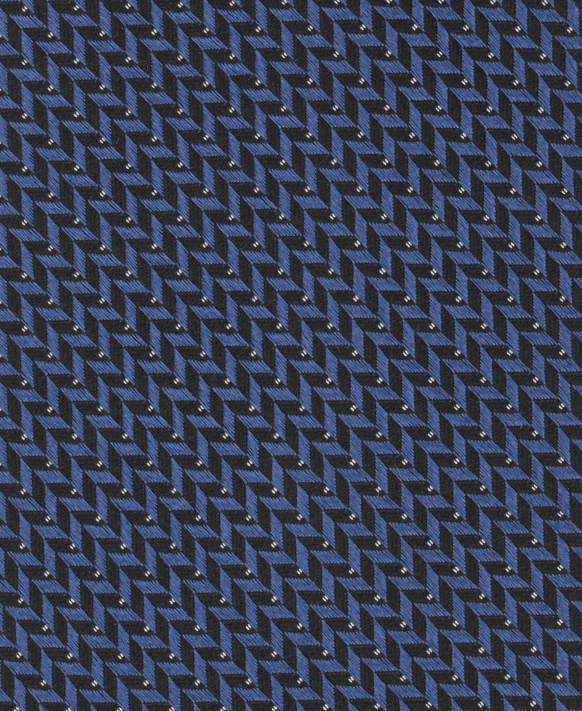 Navy Herringbone Woven Silk Tie