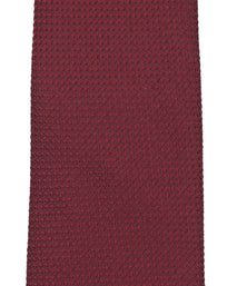 Burgundy Solid Woven Silk Tie