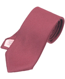 Burgundy Solid Woven Silk Tie