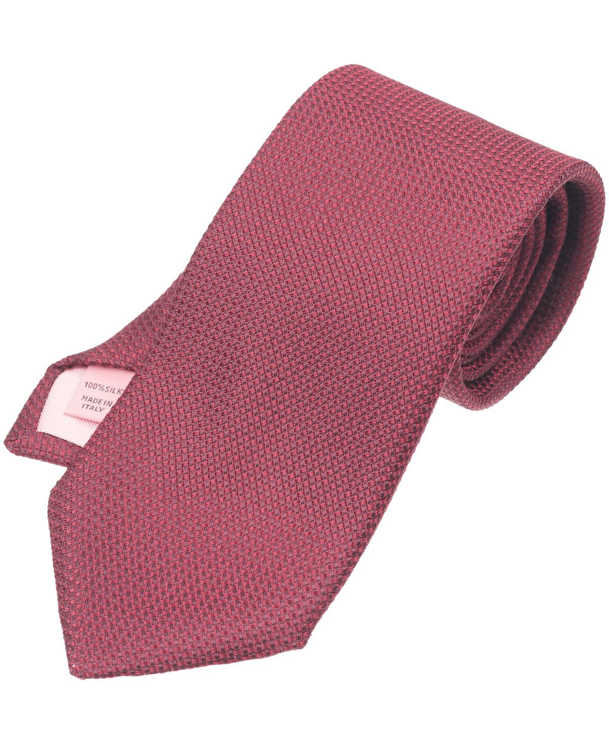 Burgundy Solid Woven Silk Tie