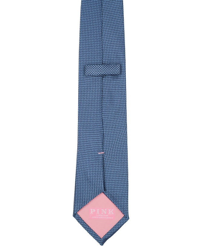 Indigo Solid Woven Silk Tie