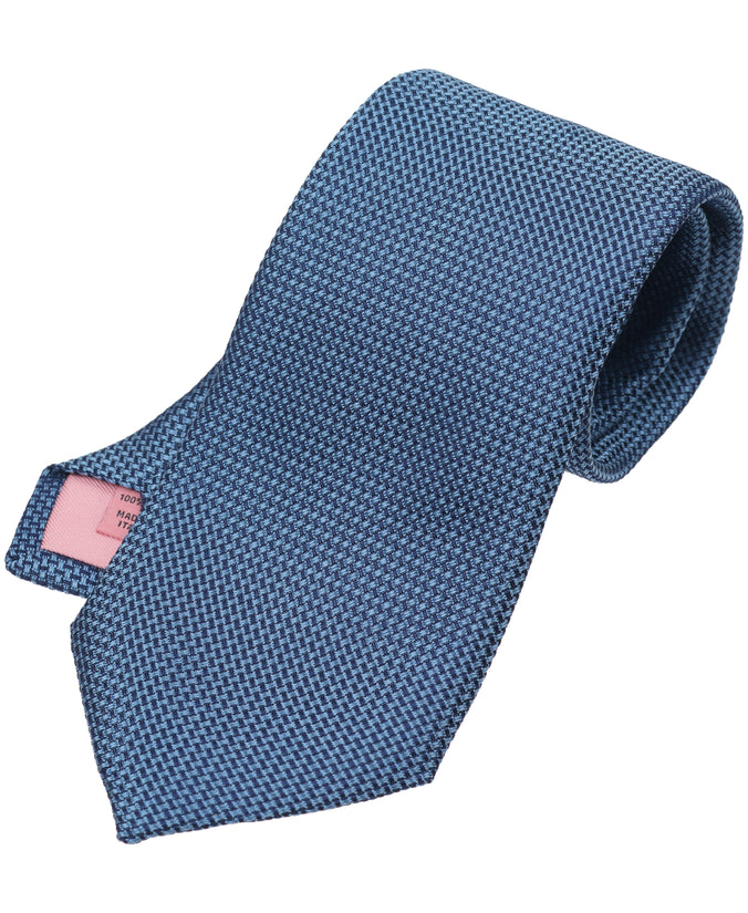 Indigo Solid Woven Silk Tie