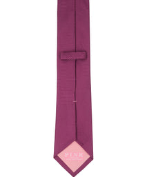 Plum Solid Woven Silk Tie
