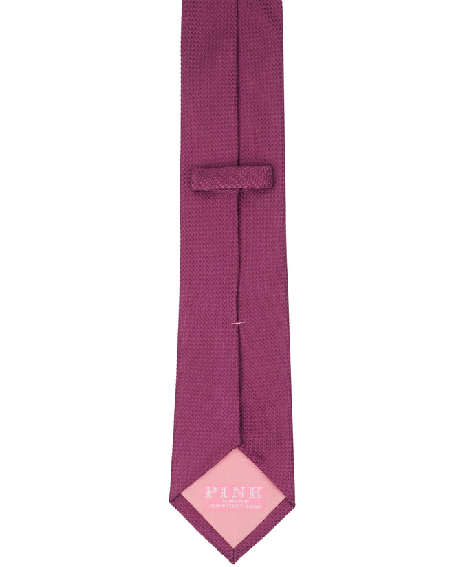 Plum Solid Woven Silk Tie