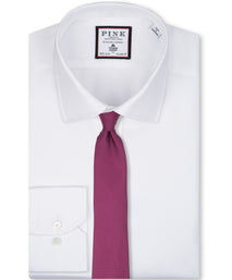 Plum Solid Woven Silk Tie