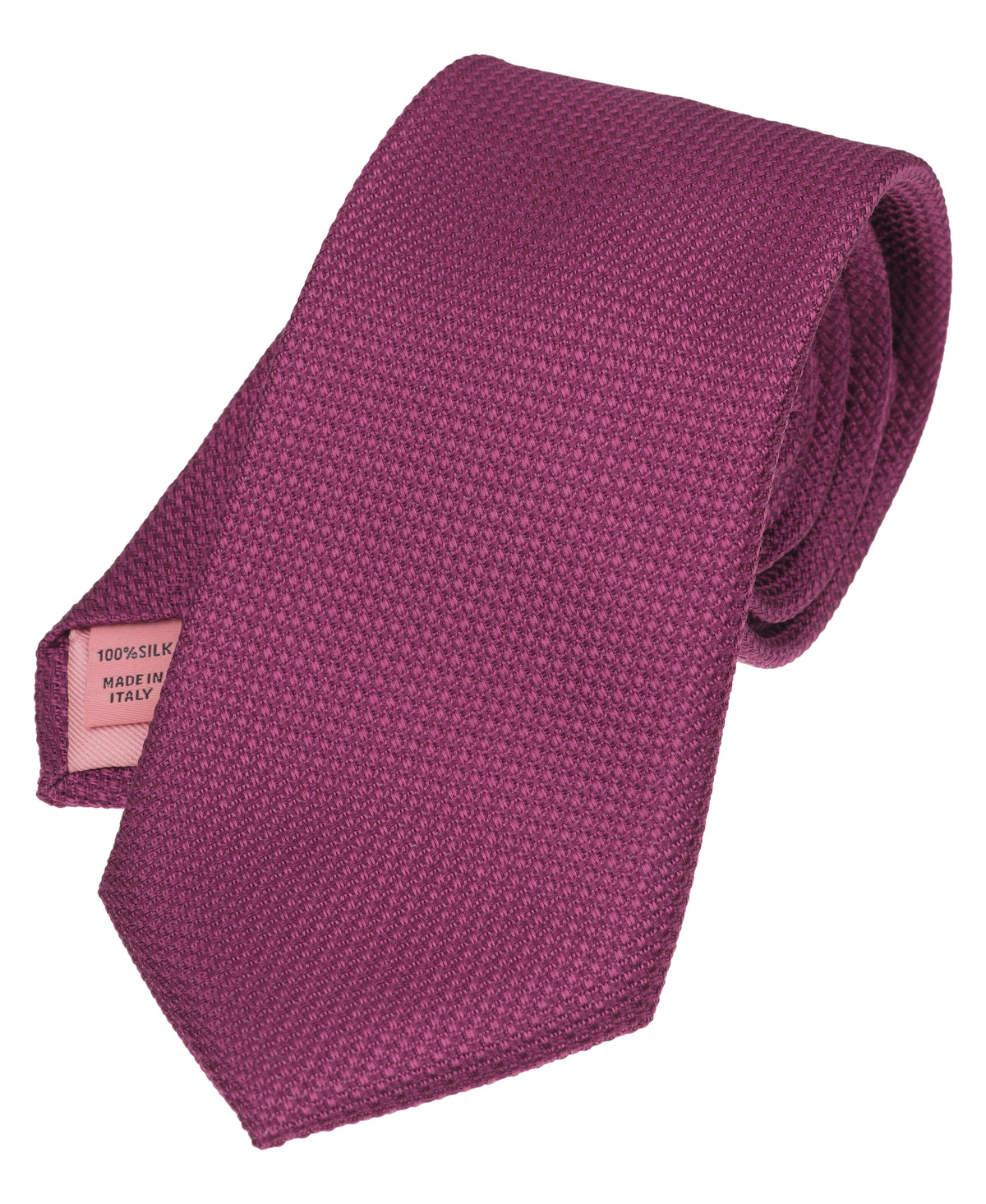 Plum Solid Woven Silk Tie