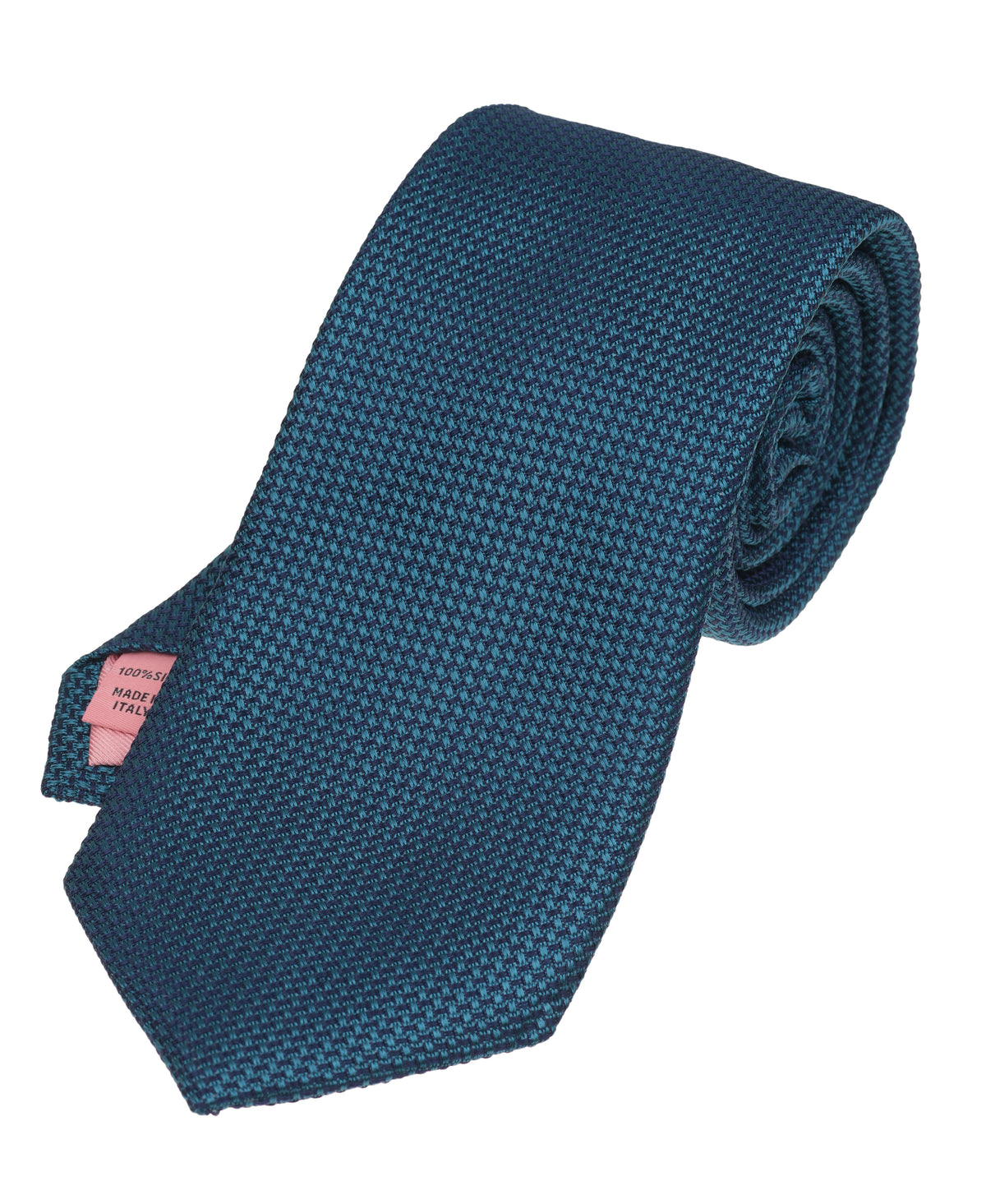 Teal Solid Woven Silk Tie