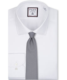 Grey Mini Checkerboard Woven Silk Tie