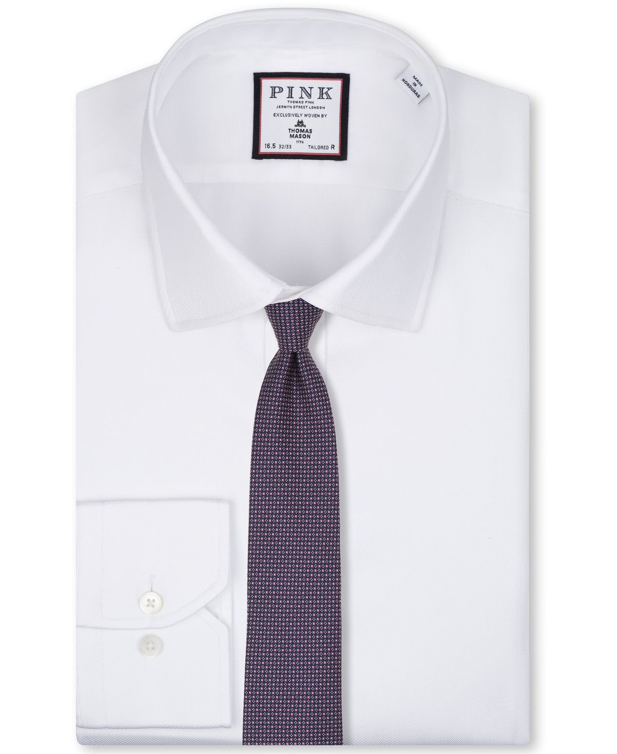 Pink Mini Checkerboard Woven Silk Tie
