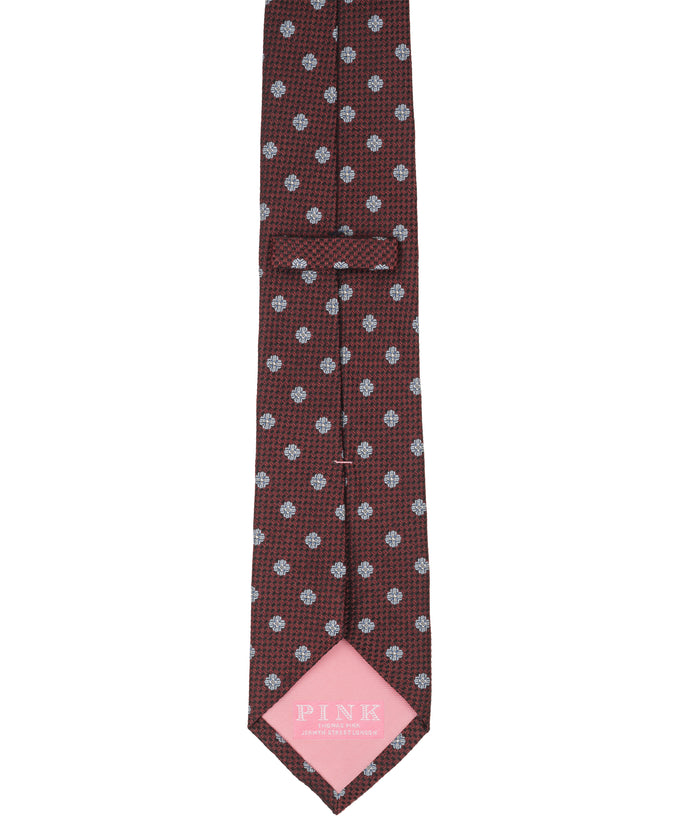 Cognac Medallion Woven Silk Tie