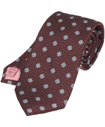 Cognac Medallion Woven Silk Tie