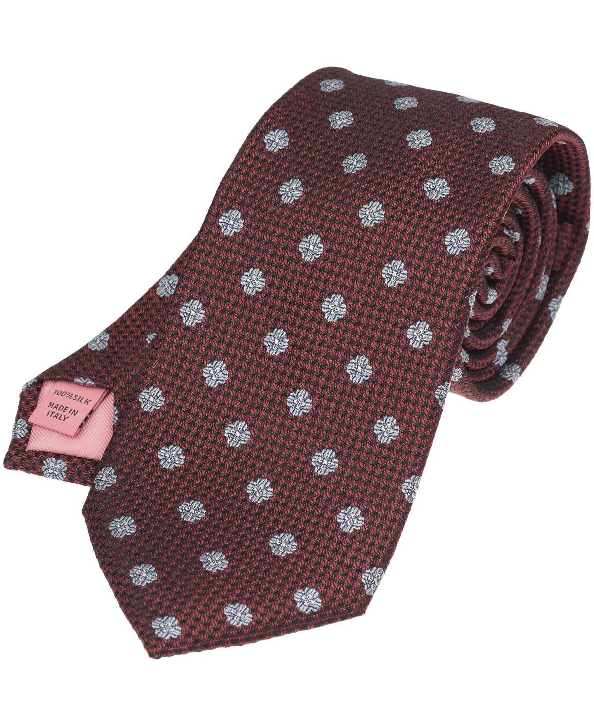 Cognac Medallion Woven Silk Tie