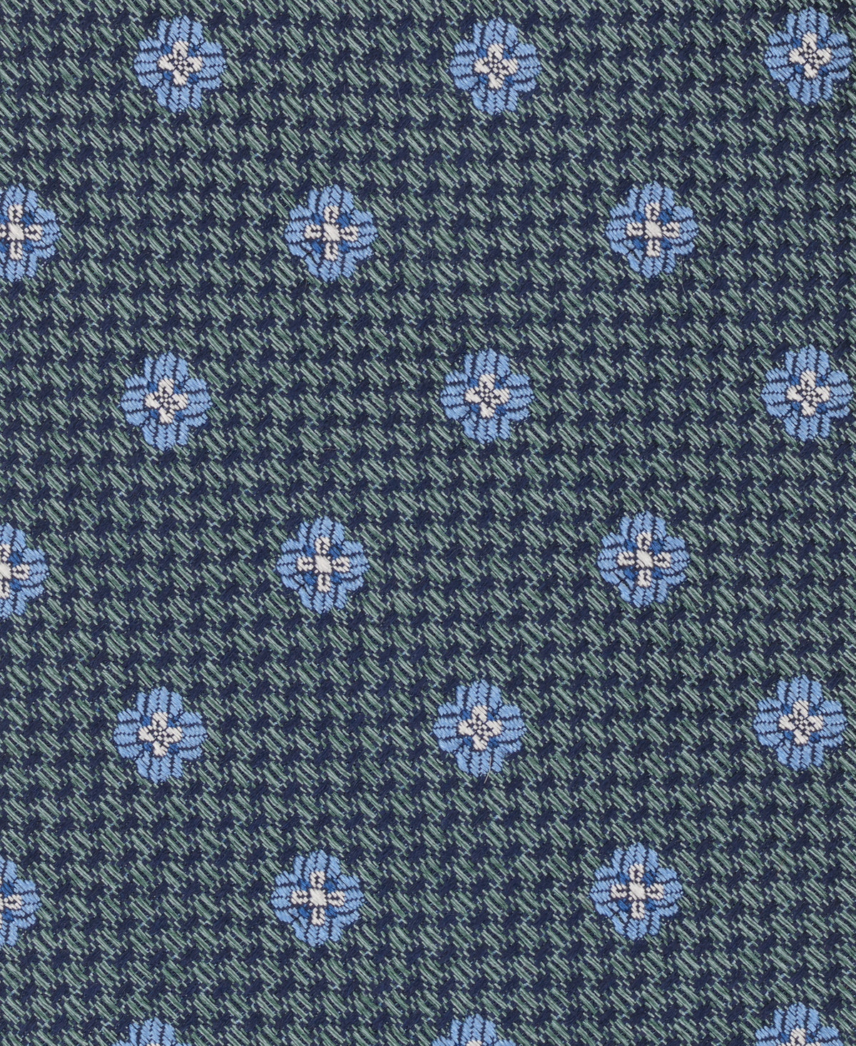 Green Medallion Woven Silk Tie