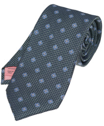 Green Medallion Woven Silk Tie