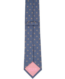 Indigo Medallion Woven Silk Tie