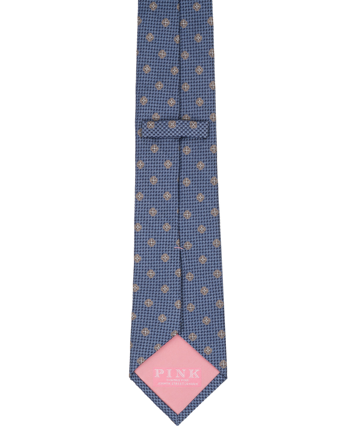 Indigo Medallion Woven Silk Tie