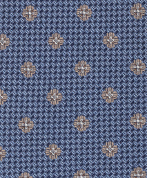 Indigo Medallion Woven Silk Tie