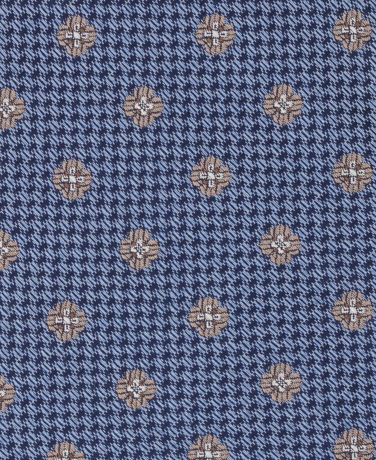 Indigo Medallion Woven Silk Tie